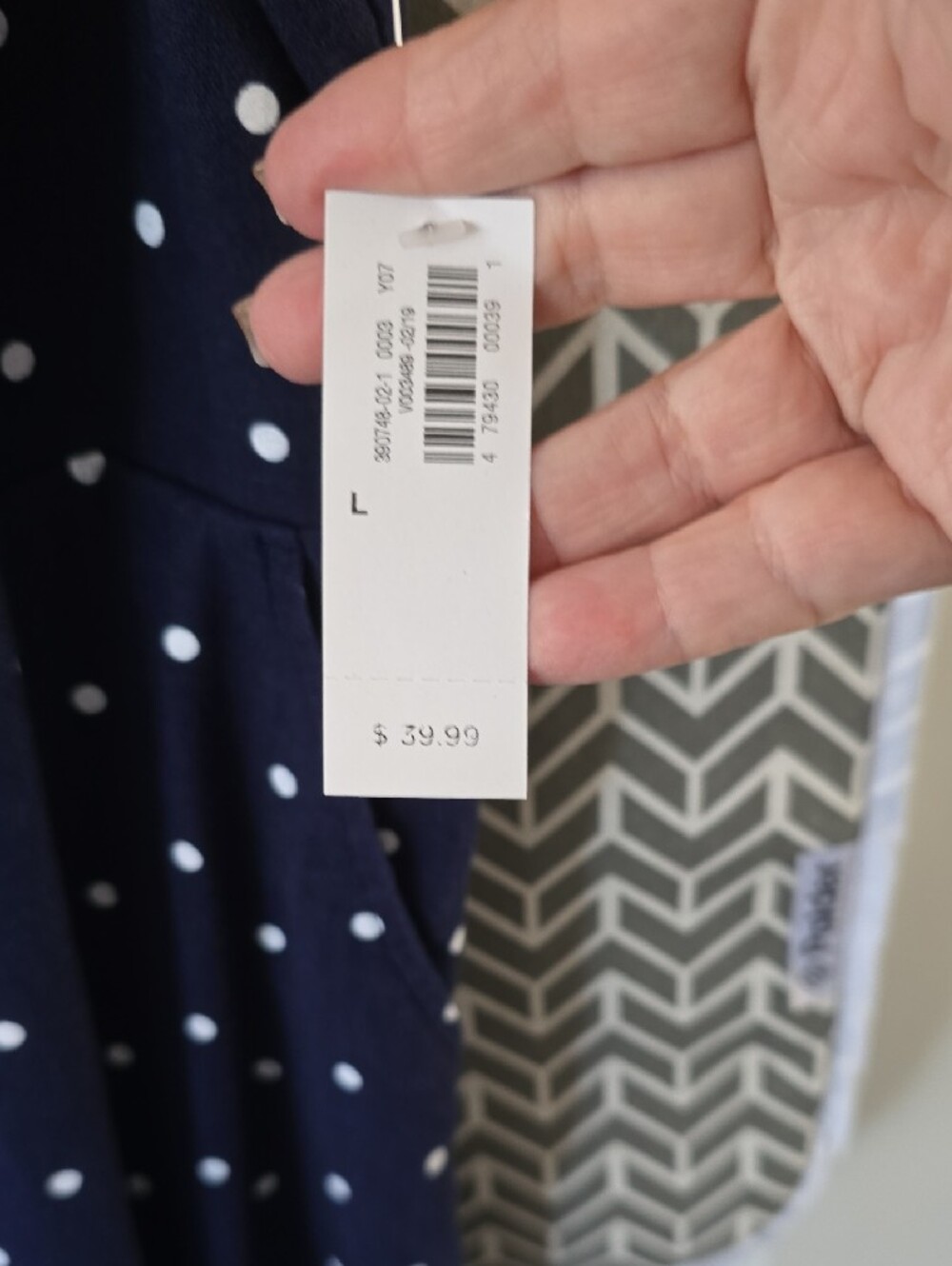 Old Navy Navy Blue Polka Dot Jumpsuit - Picture 3 of 3